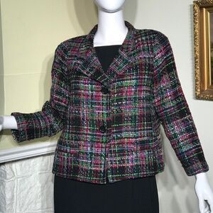 Talbots Multi-Colour Loomed Short Jacket